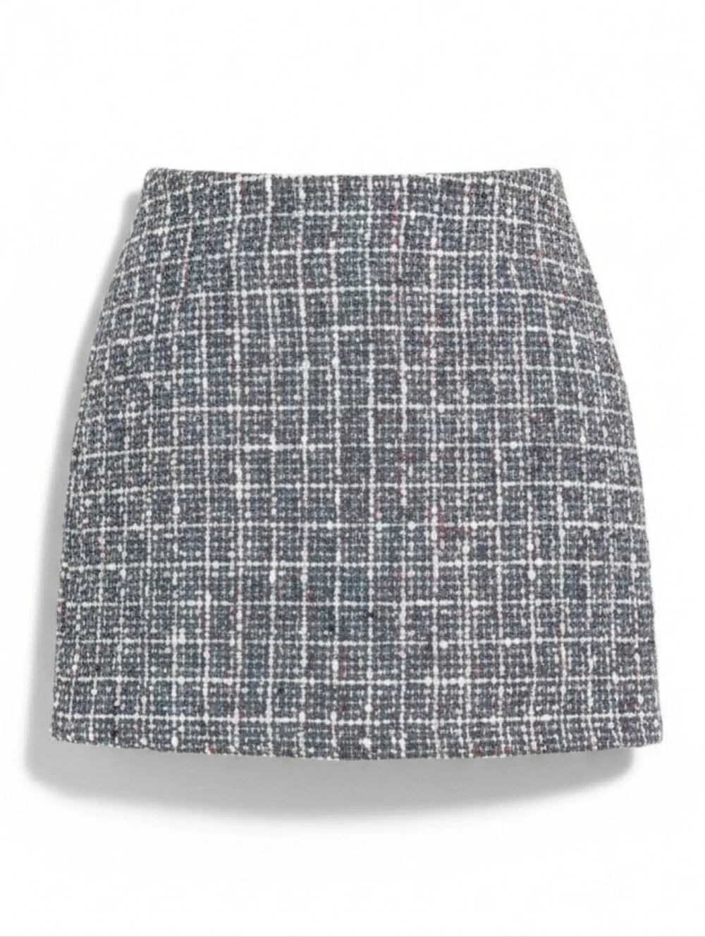 She + Sky Metallic Tweed Mini Skirt Small Plaid Coquette Preppy
